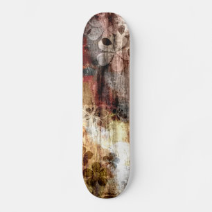 Skateboard Art abstrait 2 de fleur en bois vintage