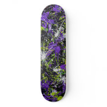 Art abstrait graffiti néon Lime Violet