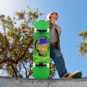 Skateboard Art Calavera Vert Cracked Crackull Crackull