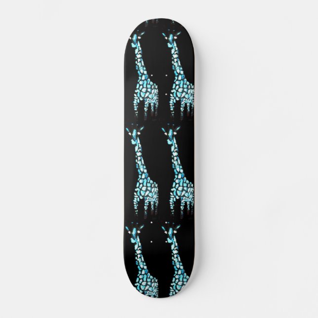 Skateboard Art de girafe d'abrégé sur animal sauvage (Recto)