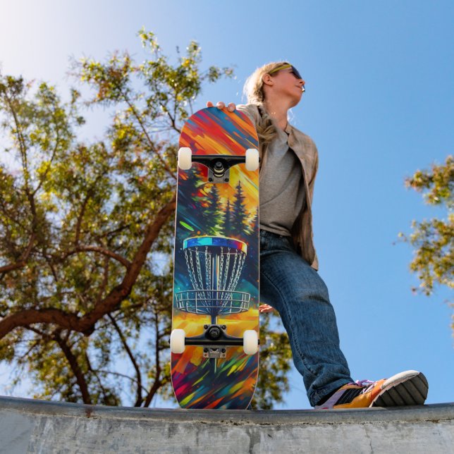 Skateboard Art de golf sur disque Abstrait (Extérieur 1)