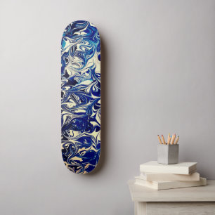 Skateboard Art de rue Abstrait inspirés Blue Ocean Waves