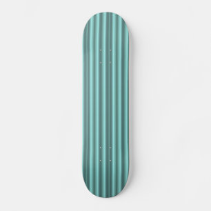 Skateboard Art Déco mintgrüne Streifen