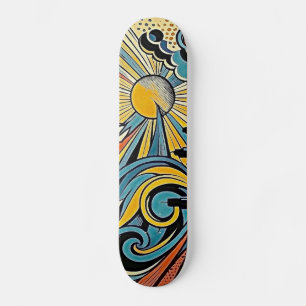 Skateboard Art déco Ocean Dreams