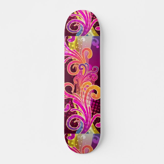 Skateboard Art Floral (Devant)