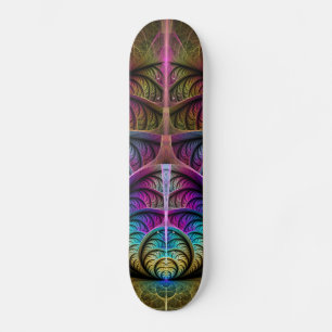 Skateboard Art Fractal Abstrait coloré à motifs Trippy