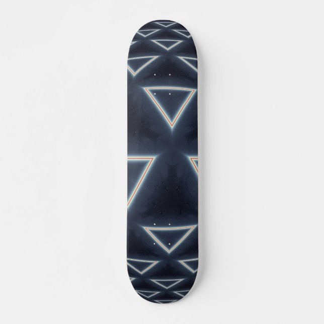 Skateboard Art géométrique sphérique triangulaire futuriste (Devant)