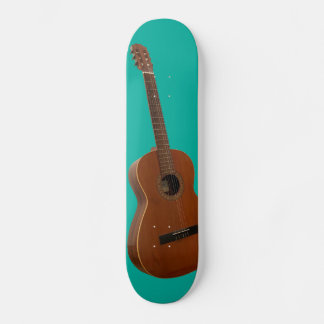 Skateboard Art Guitare classique Imprimer sur vert piscine