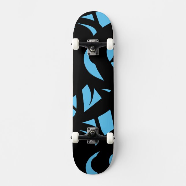 Skateboard Art Moderne Bleu / Noir (Recto)