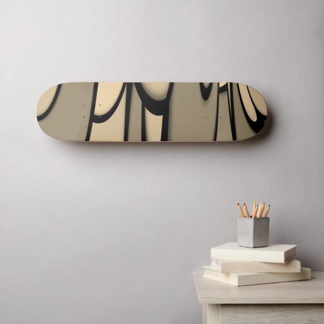 Skateboard Art Moderne Fondre des teintes Brown (Art mural (Horz))
