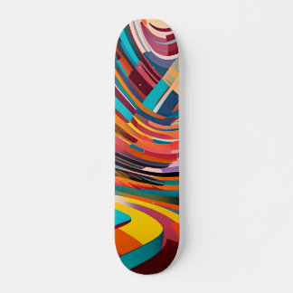 Skateboard Art moderne géométrique Formes Abstraites Coloré