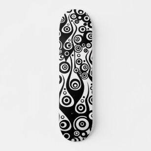 Skateboard ART motif - flammes en cercle de tatouage