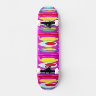 Skateboard Art motif ovale dans des couleurs mélangées modern