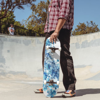 Skateboard Art numérique Blue Snowflakes
