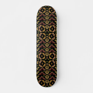 Skateboard Art populaire Moth & Orchid art déco noir