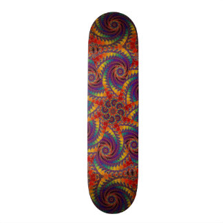 Skateboard Art psychédélique de fractale d'arc-en-ciel de