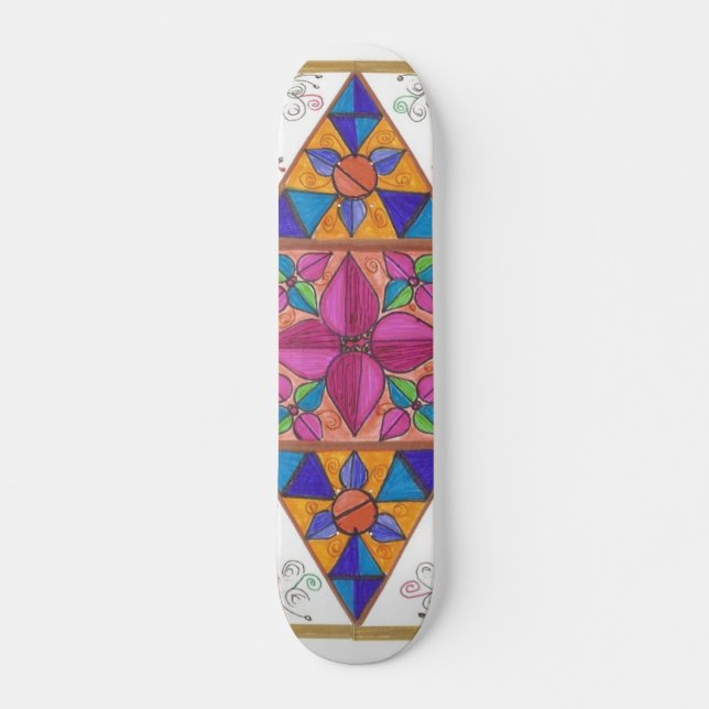 Skateboard Art Sk8Board de la géométrie de Sk8er (Devant)