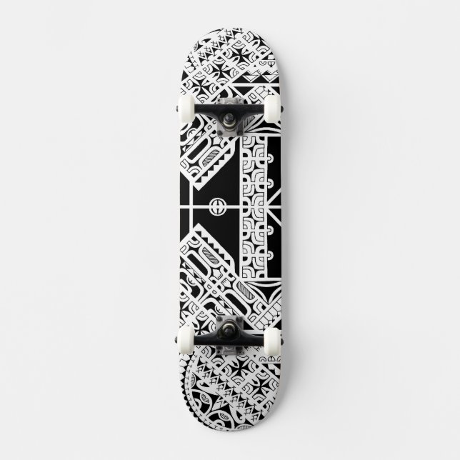 Skateboard Art tribal polynésien de Marquesas sur le (Recto)