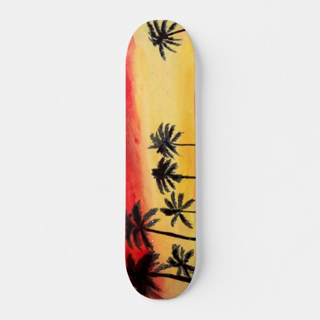 Skateboard Art tropical de planche à roulettes de Sun de (Devant)
