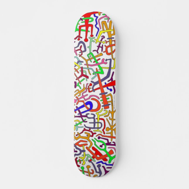 Skateboard ARTBOARD ABSTRAIT (dossier blanc) (Devant)