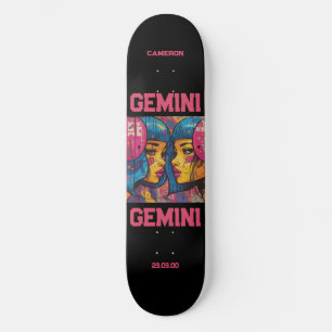 Skateboard Astrologie Graffiti Gemini Zodiac Skate