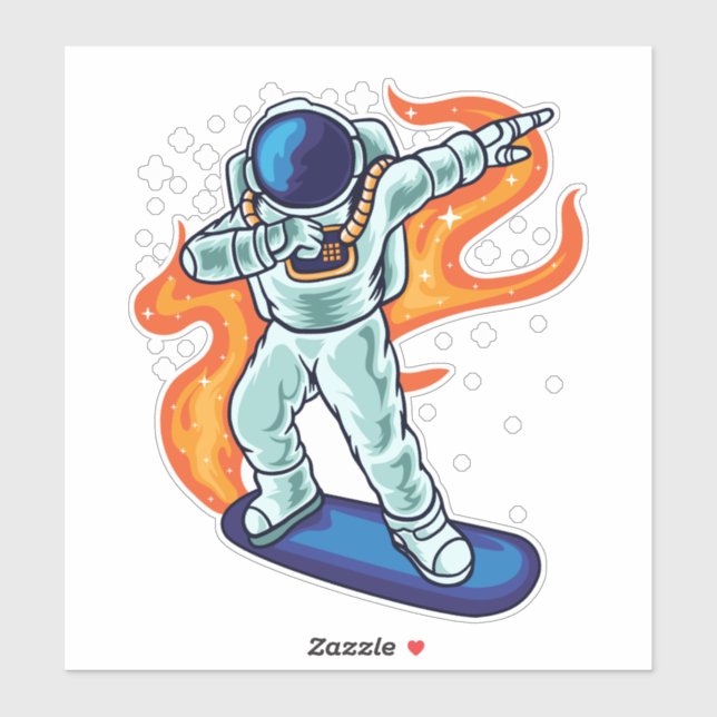 Skateboard Astronaut Floating (Sheet)