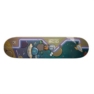 Skateboard Astronaute attiré dans un guet-apens dans l'espac