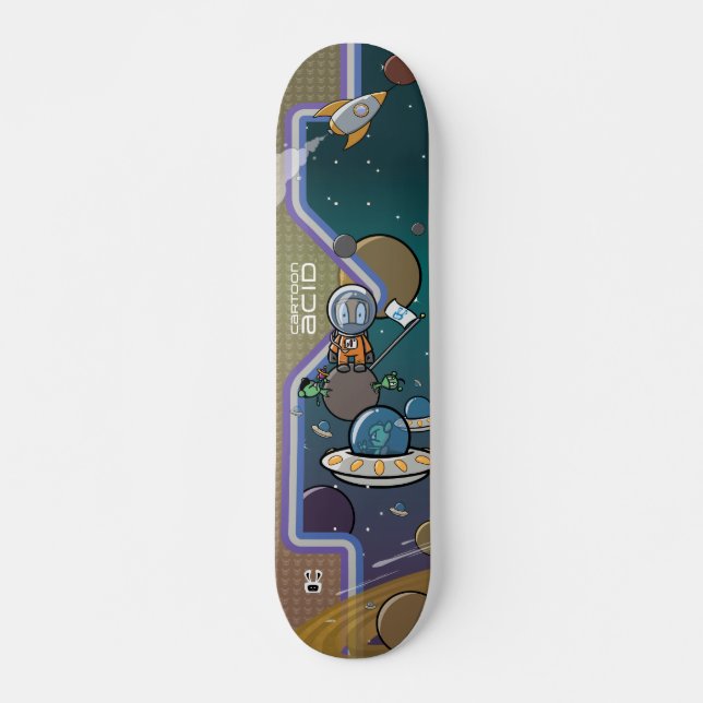 Skateboard Astronaute attiré dans un guet-apens dans l'espace (Devant)