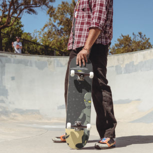 Skateboard Astronaute et extraterrestre