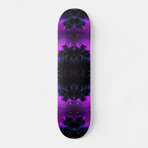 Skateboard Aurora Borealis à minuit Fractal Abstrait