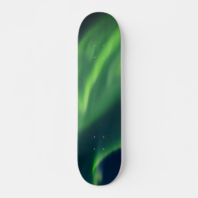 Skateboard Aurora Borealis Lights Nordique Alaska Sky Green S (Devant)