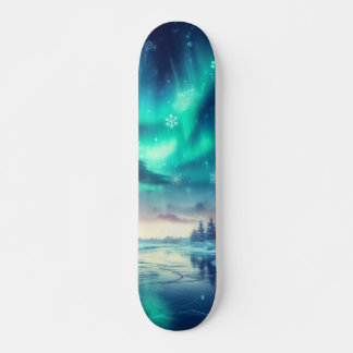 Skateboard aurora borealis/Noël/hiver