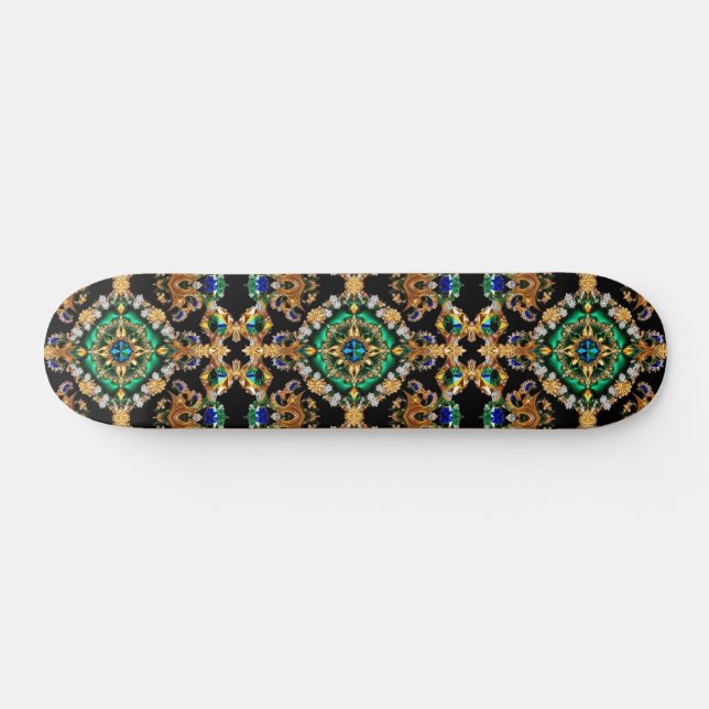 Skateboard aux couleurs brésiliennes (Horz)