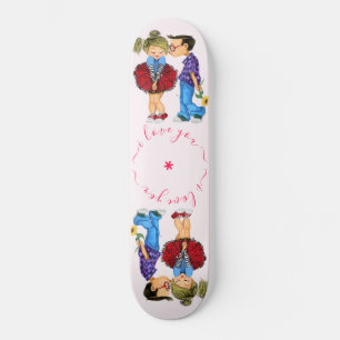 Skateboard avec Couple Love - Je t'aime