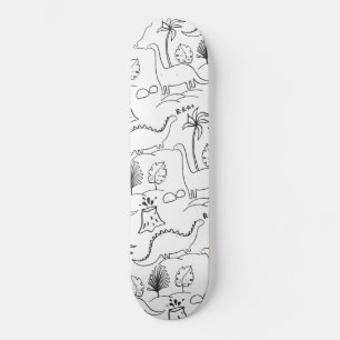 Skateboard avec de mignons dinosaures.