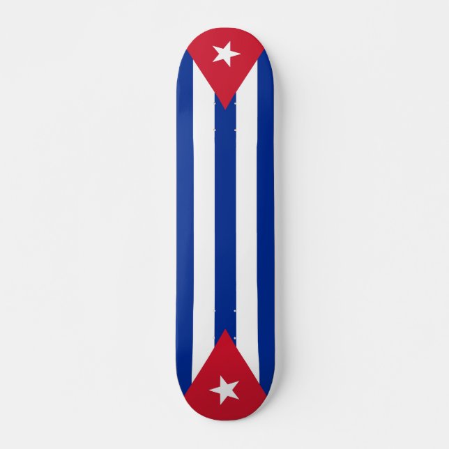 Skateboard avec drapeau de Cuba (Devant)