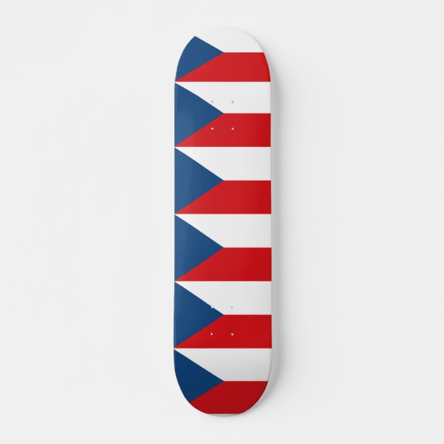 Skateboard avec drapeau de Czechia (Devant)