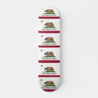 Skateboard avec drapeau de la Californie