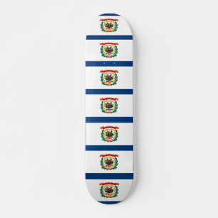 Skateboard avec drapeau de la Virginie-Occidentale