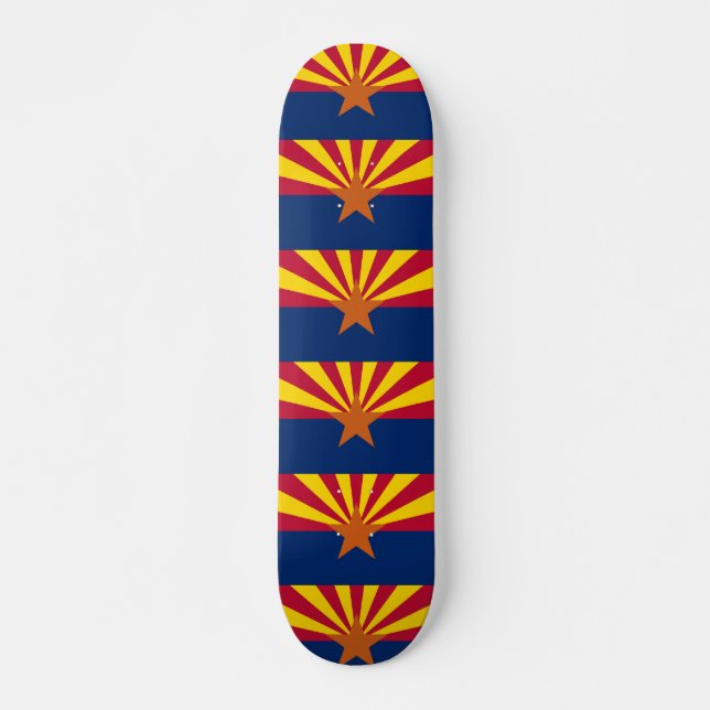 Skateboard avec drapeau de l'Arizona (Devant)