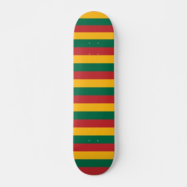 Skateboard avec drapeau de Lituanie (Devant)