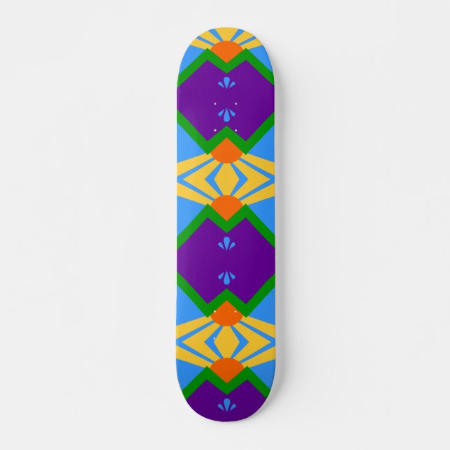 Skateboard avec drapeau de Manitou Springs (Devant)