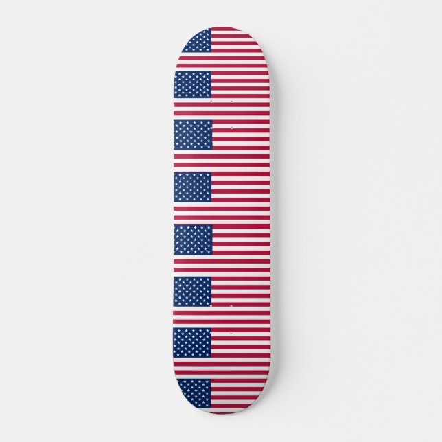 Skateboard avec drapeau des États-Unis (Devant)