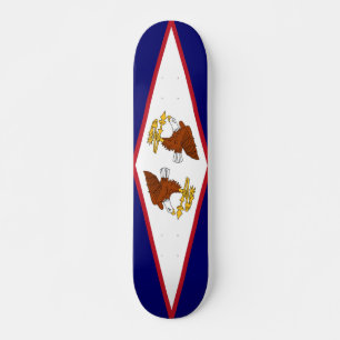 Skateboard avec drapeau des Samoa américaines