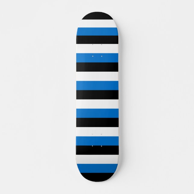 Skateboard avec drapeau d'Estonie (Devant)