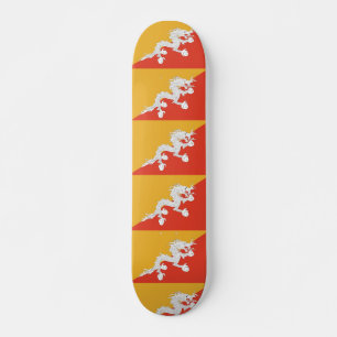 Skateboard avec drapeau du Bhoutan