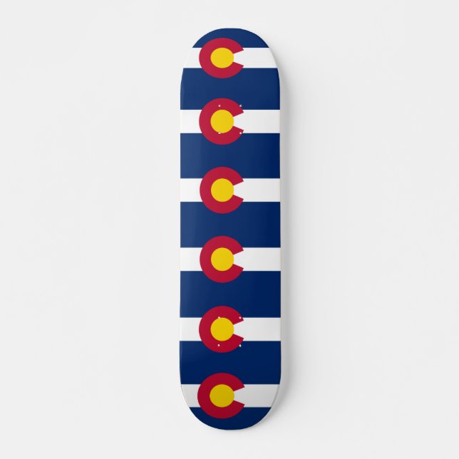 Skateboard avec drapeau du Colorado (Devant)