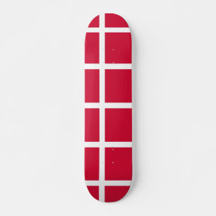 Skateboard avec drapeau du Danemark
