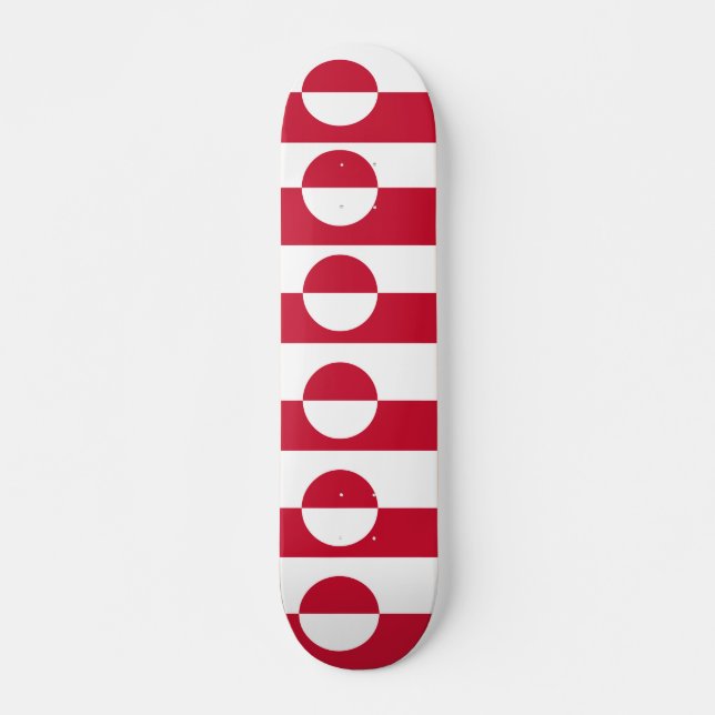 Skateboard avec drapeau du Groenland (Devant)