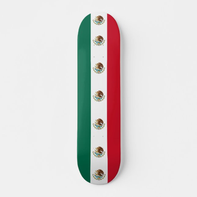 Skateboard avec drapeau du Mexique (Devant)
